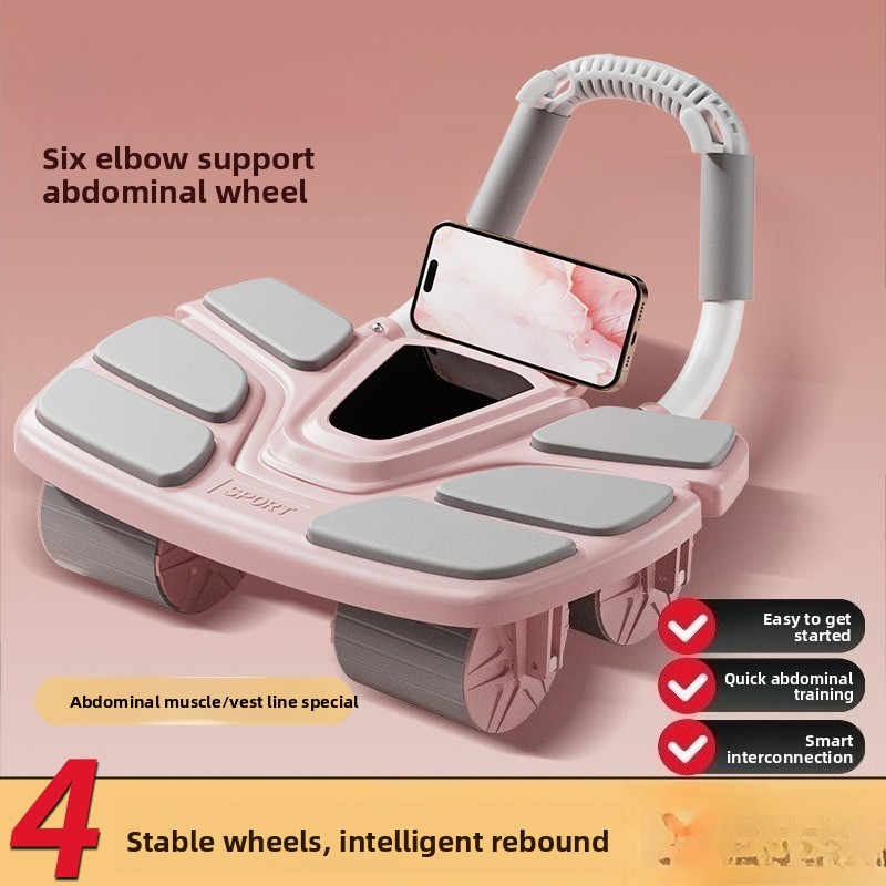 Ab Roller Wheel With Elbow Support - Rolo Abdominal com Seis Apoios para