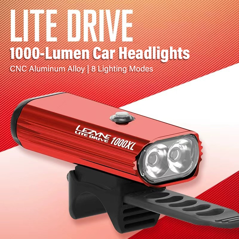 Rechargeable Bicycle Headlight 1000 Lumen - Lanterna de Bicicleta LEZYNE 1000 Lúmens