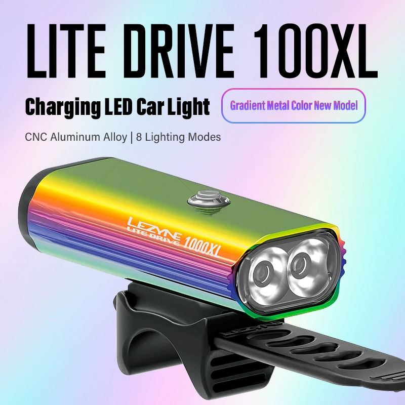 Rechargeable Bicycle Headlight 1000 Lumen - Lanterna Frontal para Bicicleta LEZYNE 1000