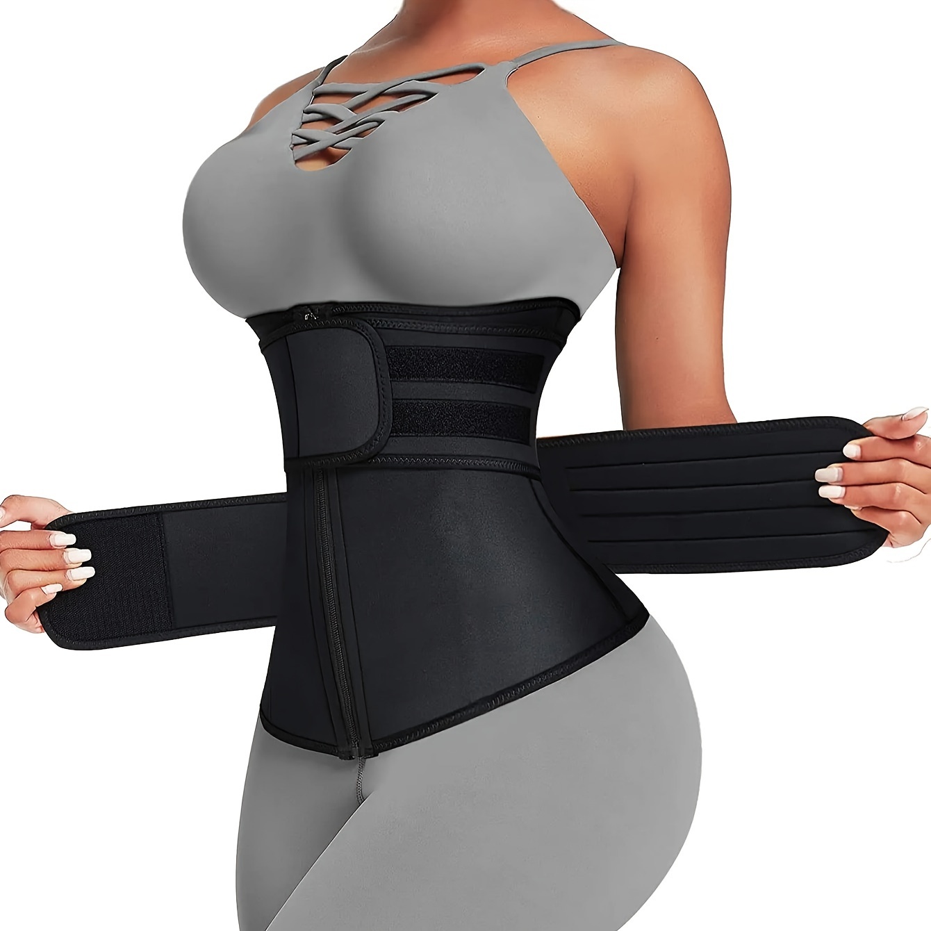 Sweat Waist Trainer Belt Neoprene - Cinta Modeladora Feminina com Zíper e
