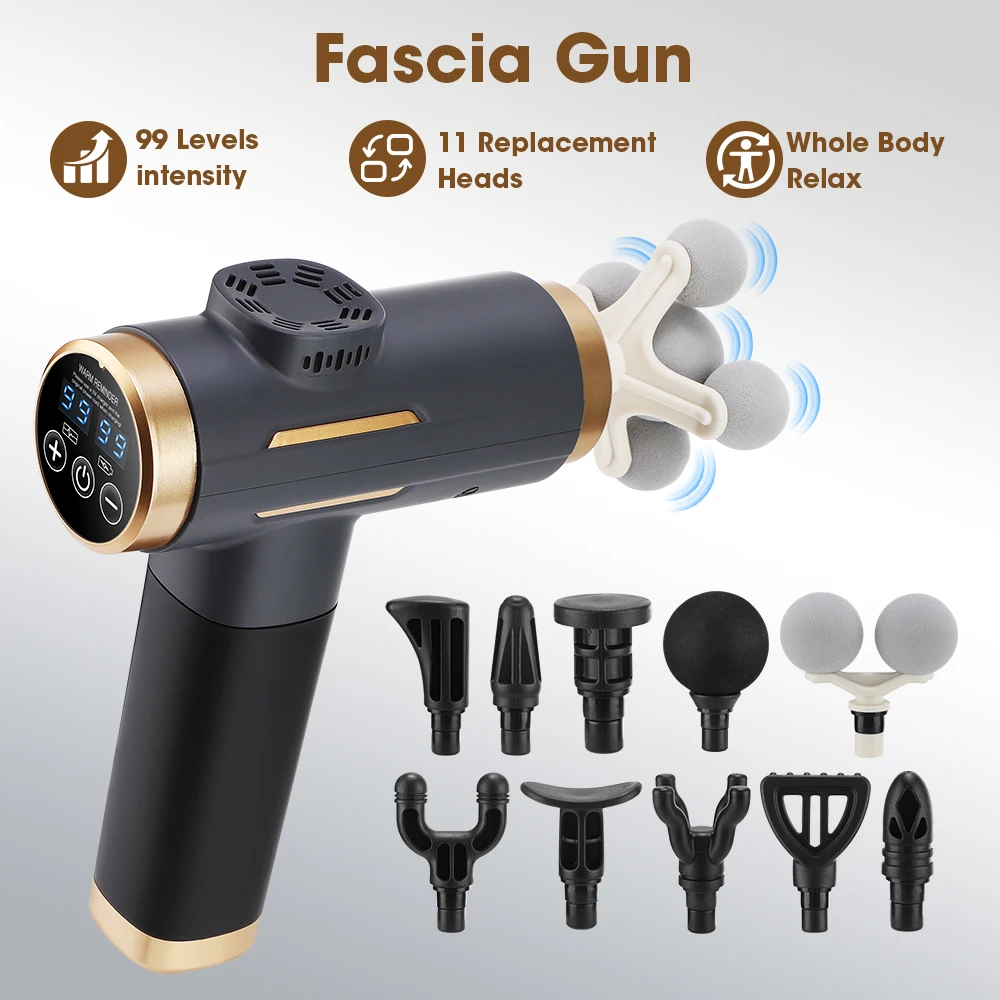 Electric Massage Gun Deep Tissue - Pistola de Massagem Elétrica 24W com