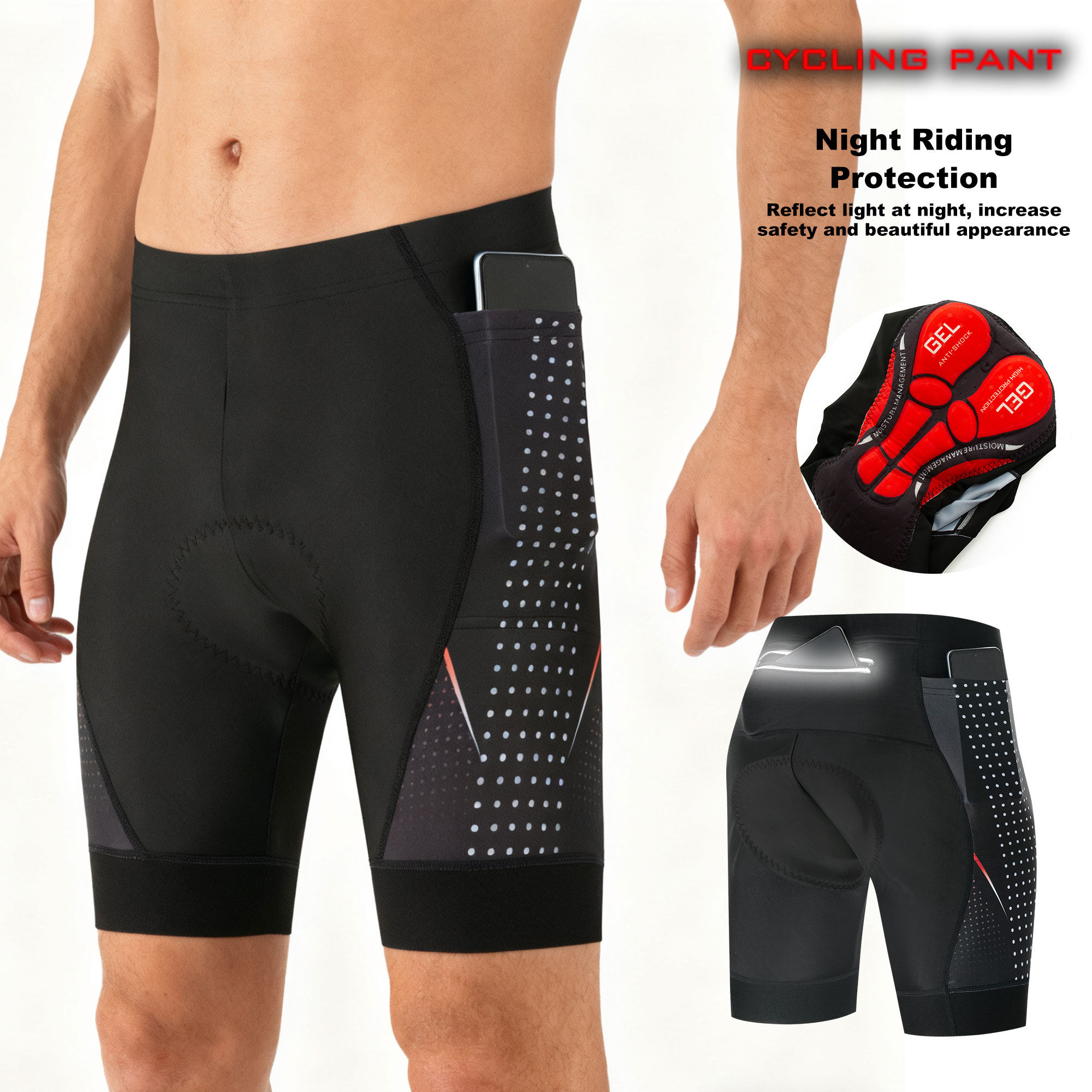 Padded Cycling Shorts 5D Gel - Shorts de Ciclismo Premium com Almofadas