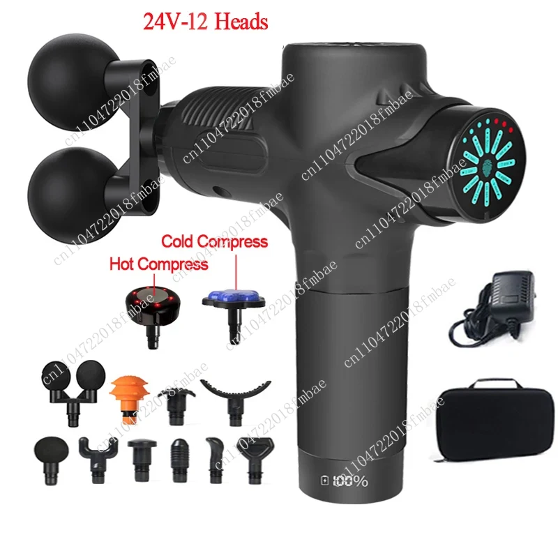 Electric Massage Gun Deep Tissue - Pistola de massagem elétrica profissional 24V