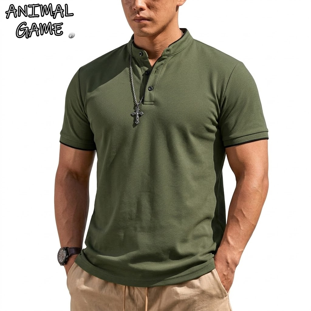 Hiking - Camisa Henley de Manga Curta para