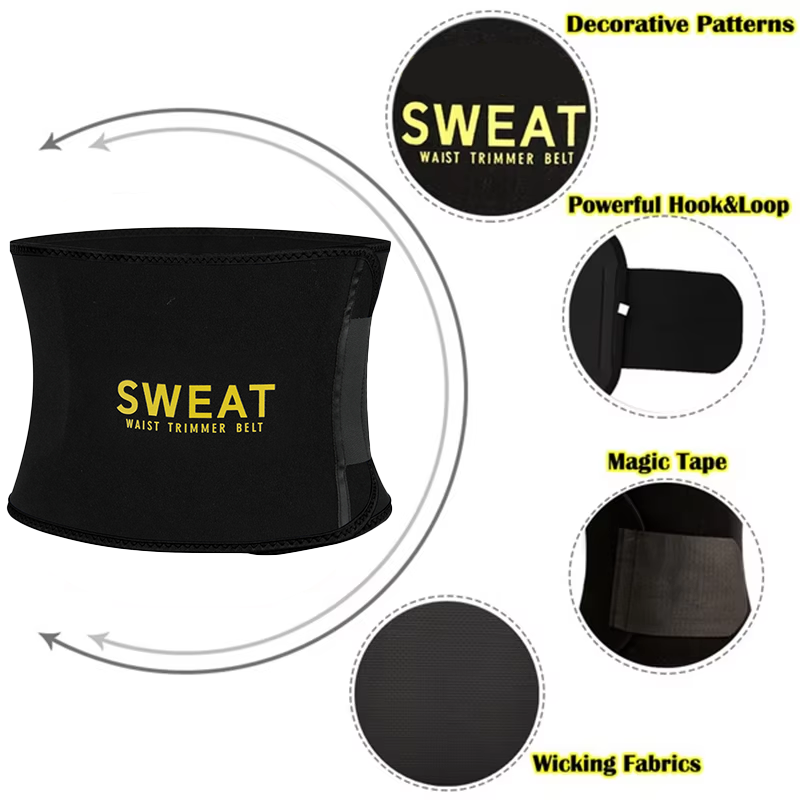 2 Peças Cinta Modeladora Femin - Sweat Waist Trainer Belt Neoprene avaliação e preço