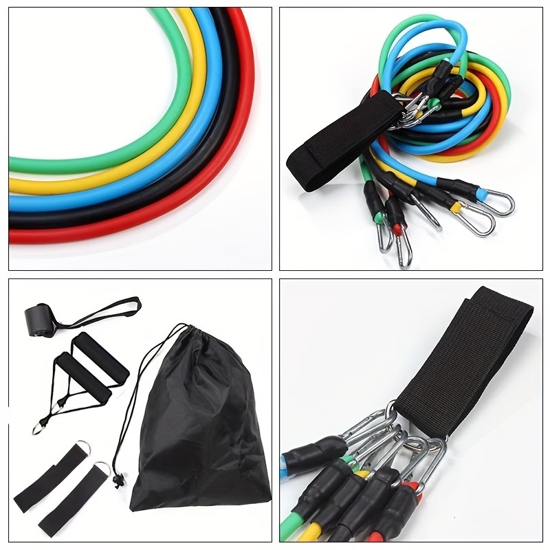 Conjunto de Faixas de Resistên - Resistance Bands Set With Handles avaliação e preço