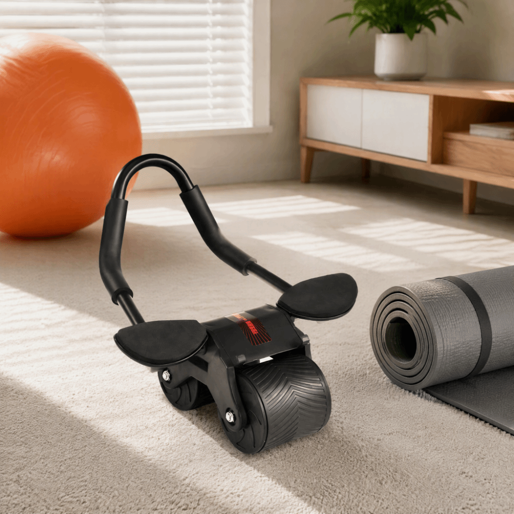 Roda Abdominal de Aço ABS com  - Ab Roller Wheel With Elbow Support avaliação e preço