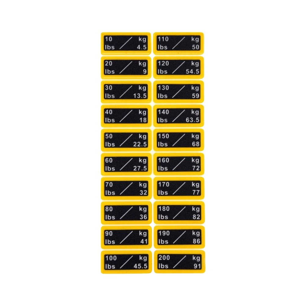 Conjunto de 2 Adesivos Amarelo - Fitness Equipment avaliação e preço