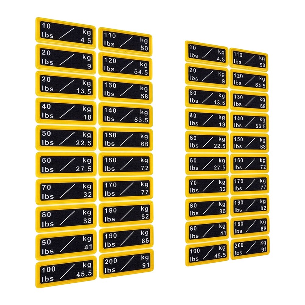 Conjunto de 2 Adesivos Amarelo - Fitness Equipment avaliação e preço