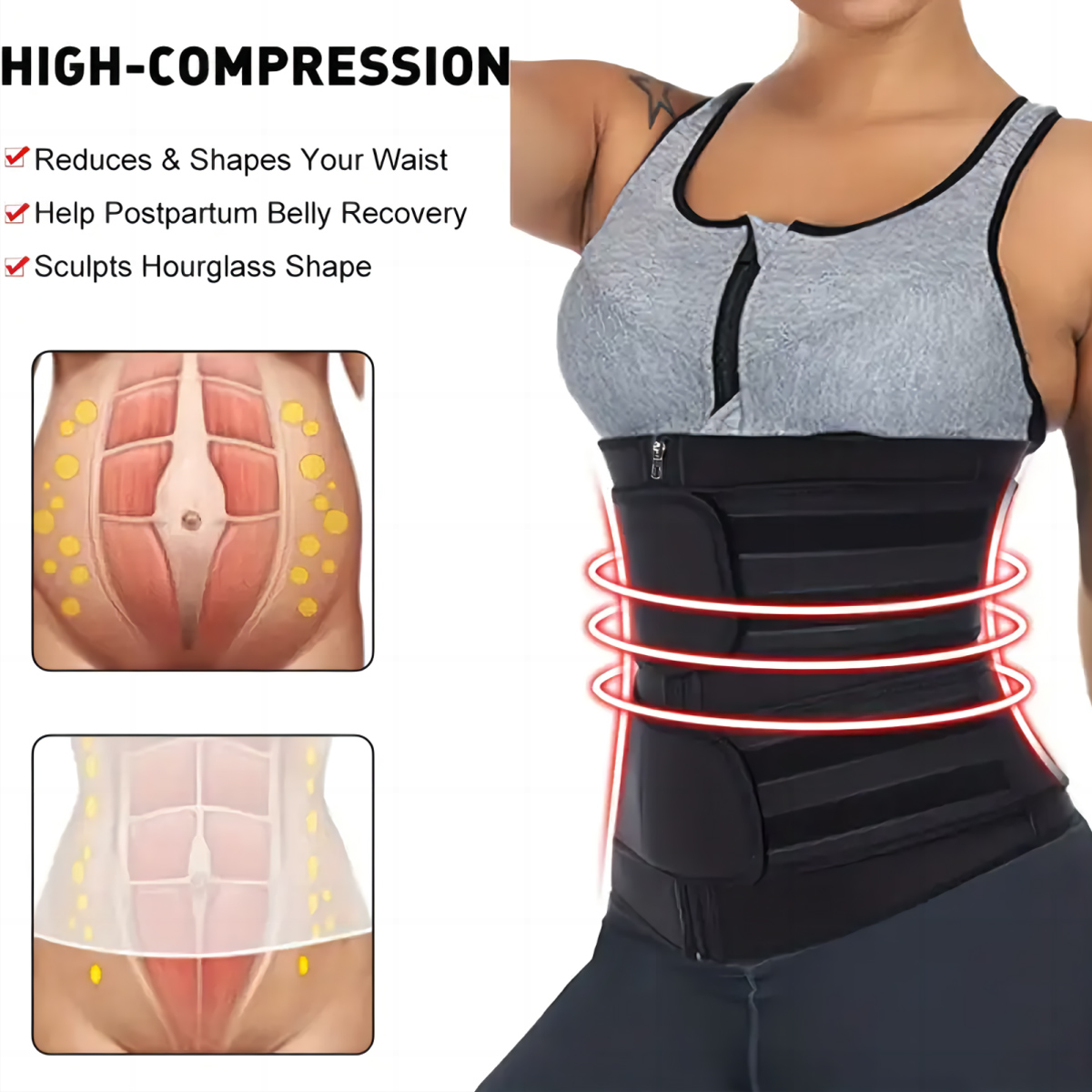 Cinta Modeladora Feminina com  - Sweat Waist Trainer Belt Neoprene avaliação e preço