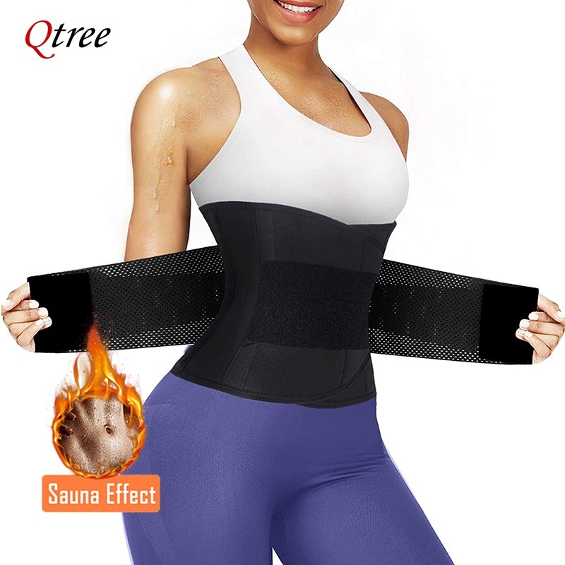 Qtree quente neoprene cintura  - Sweat Waist Trainer Belt Neoprene avaliação e preço