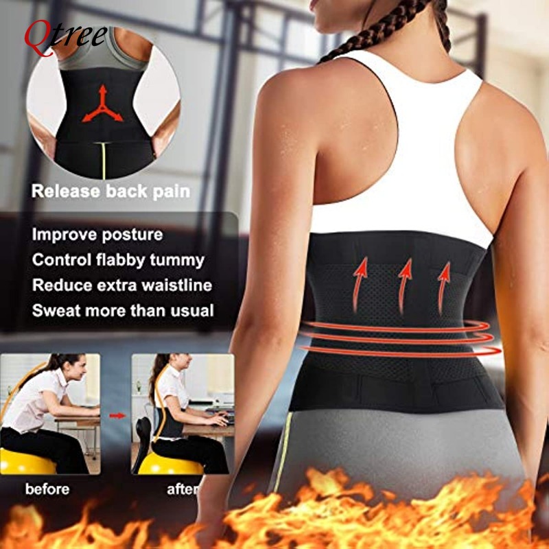 Qtree quente neoprene cintura  - Sweat Waist Trainer Belt Neoprene avaliação e preço