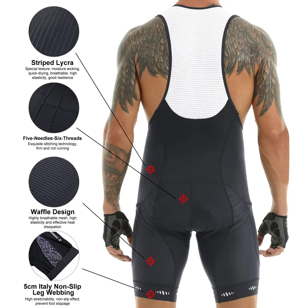 Respirável Ciclismo Bib Shorts - Padded Cycling Shorts 5D Gel avaliação e preço