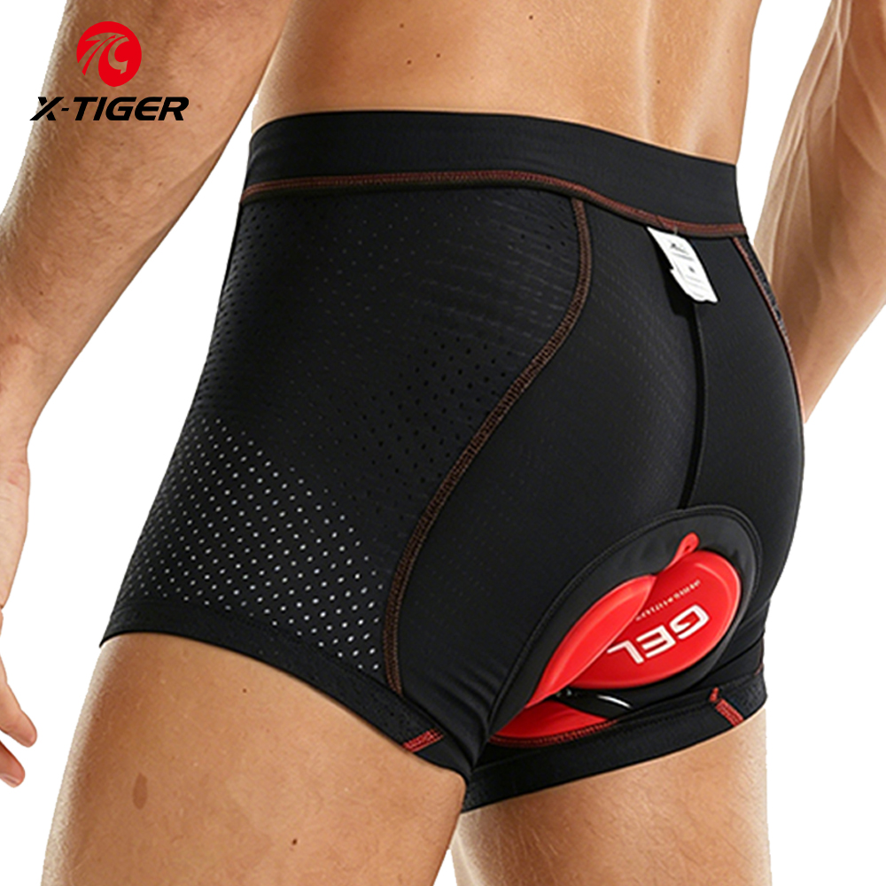 X-tiger ciclismo roupa interio - Padded Cycling Shorts 5D Gel avaliação e preço