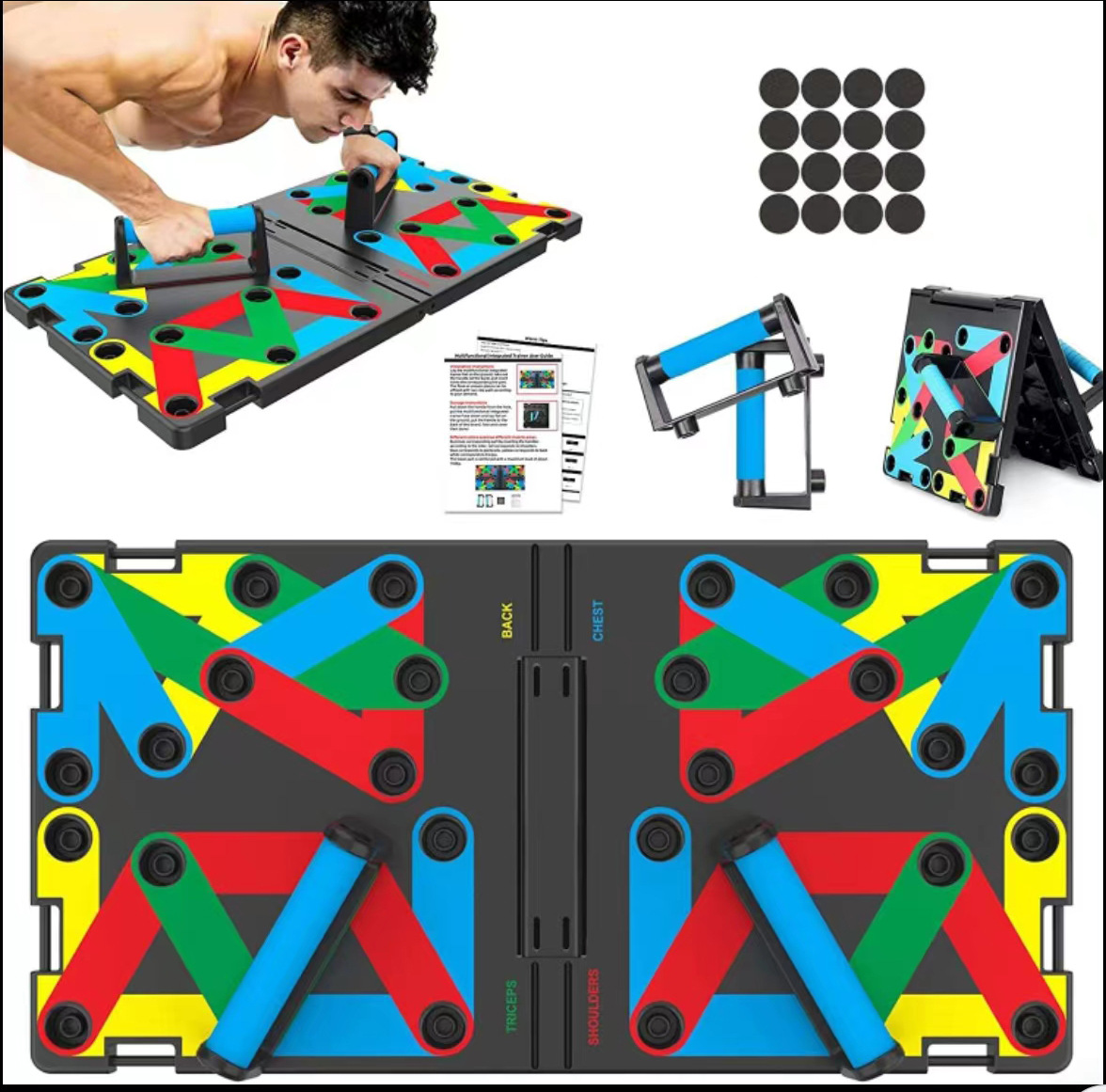 Multifuncional dobrável push-u - Push Up Board Foldable Multi Function avaliação e preço
