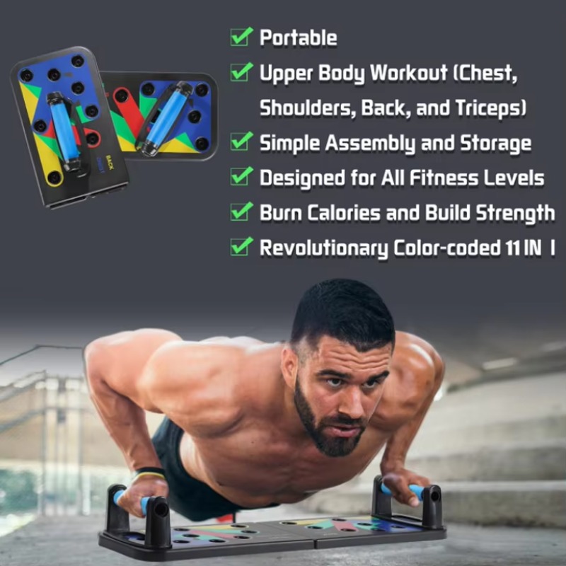 Placa de rack push-up dobrável - Push Up Board Foldable Multi Function avaliação e preço