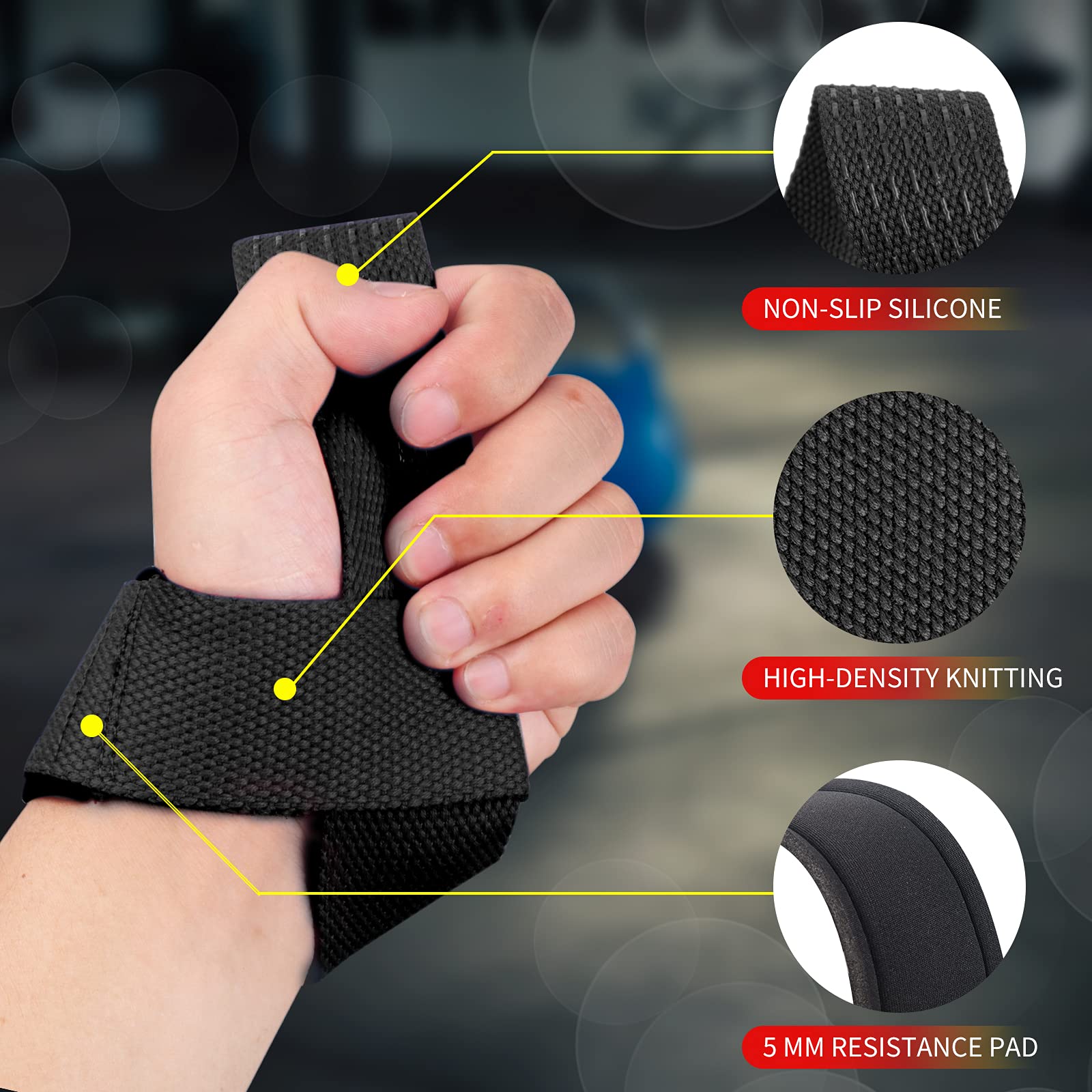 2 Peças de Cintas de Levantame - Wrist Wraps Weightlifting Support avaliação e preço
